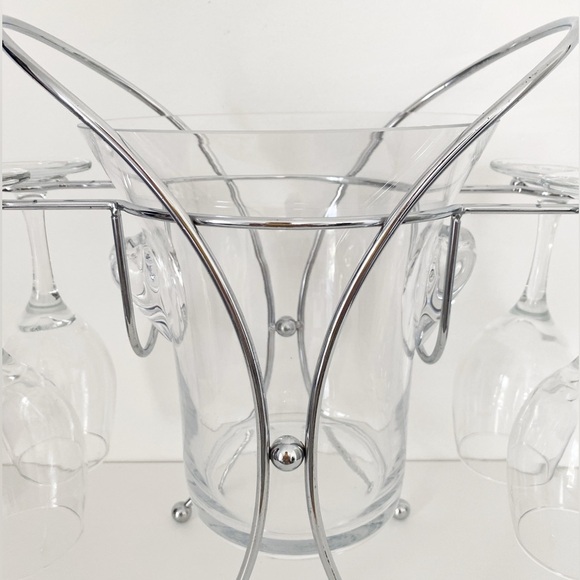 Vintage Holiday Joy 6-Piece Wine Set with Stand - Ice Bucket Set - Picture 5 of 7